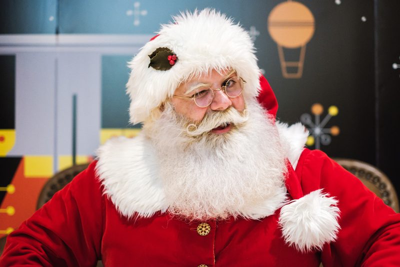 Close portrait of Santa Claus.